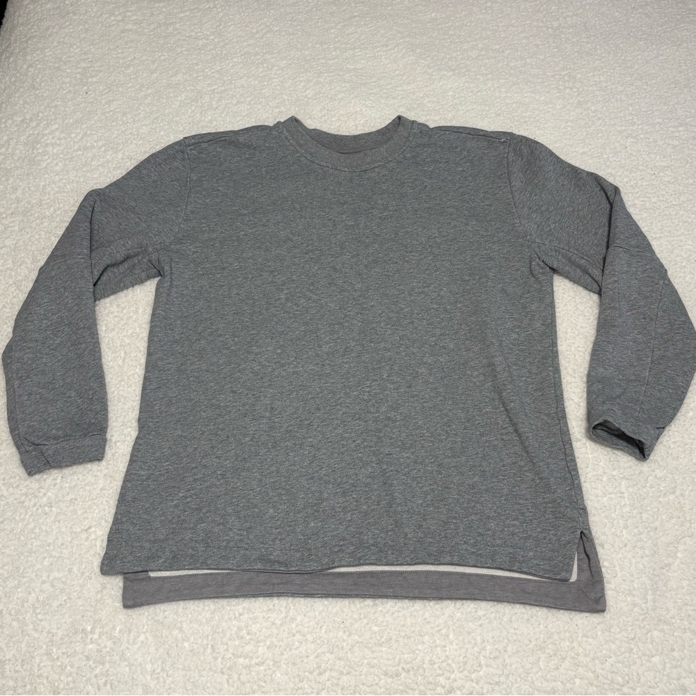 BYLT Men Gray Active Fleece Core Crewneck Sweatshirt - Picture 1 of 13